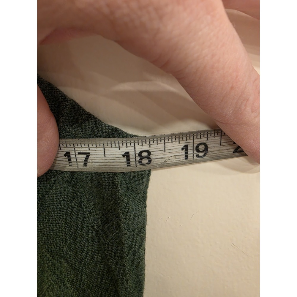 Vintage Green Cotton Button Vest Boho Cottagecore Size S Renaissance Cosplay - Picture 5 of 6